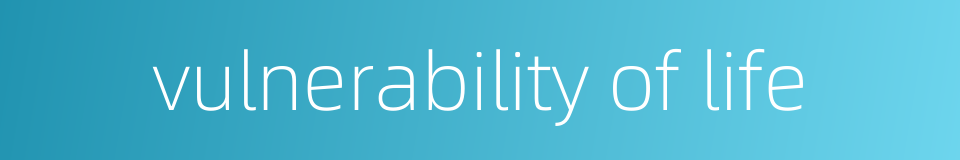 vulnerability of life的同义词