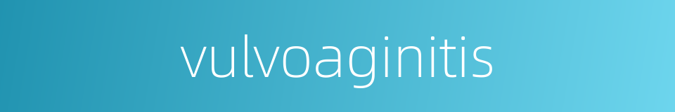 vulvoaginitis的同义词