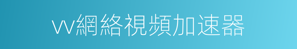 vv網絡視頻加速器的同義詞