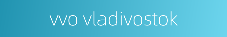 vvo vladivostok的同义词