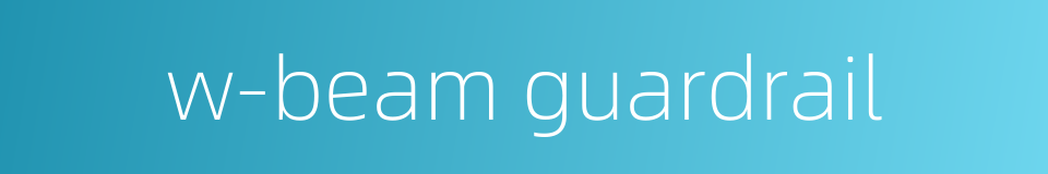w-beam guardrail的同义词