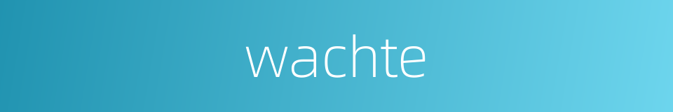 wachte的同义词