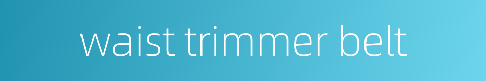 waist trimmer belt的同义词