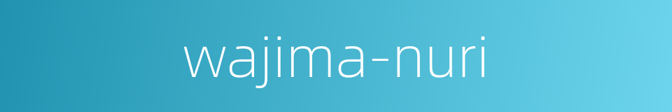 wajima-nuri的同义词