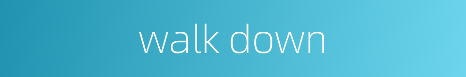 walk down的同义词