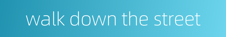 walk down the street的同义词