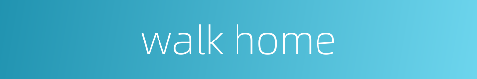 walk home的同义词