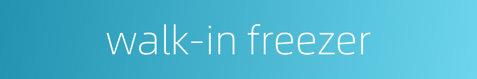walk-in freezer的同义词