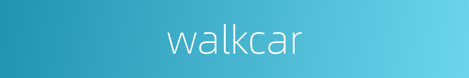 walkcar的同义词