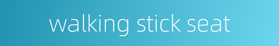 walking stick seat的同义词