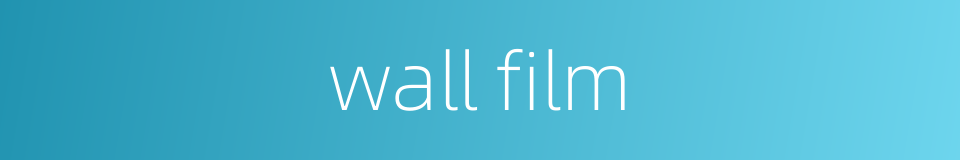 wall film的同义词