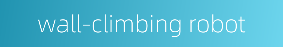 wall-climbing robot的同义词