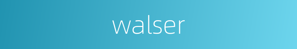 walser的同义词