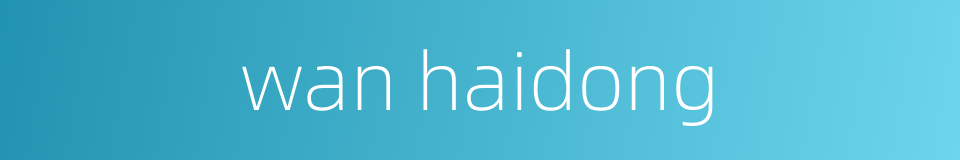 wan haidong的同义词