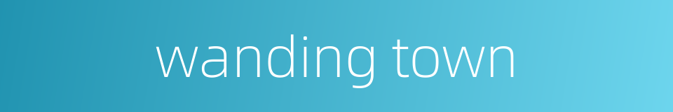 wanding town的同义词