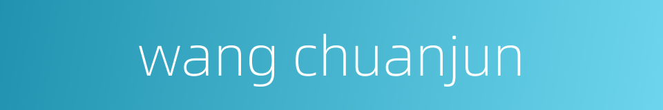 wang chuanjun的同义词