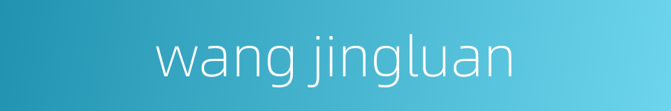 wang jingluan的同义词