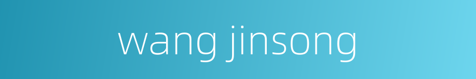 wang jinsong的同义词