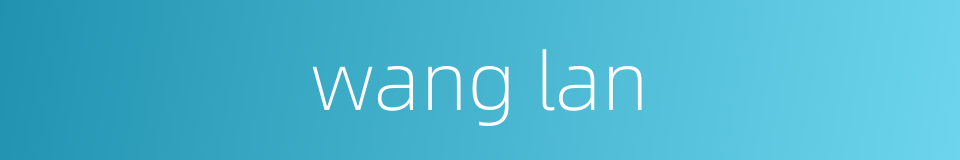 wang lan的同义词