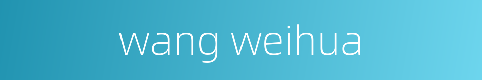 wang weihua的同义词