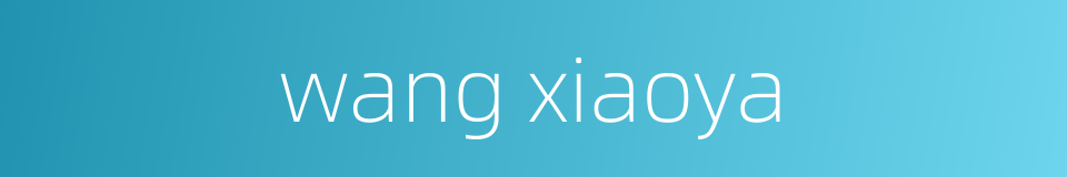 wang xiaoya的同义词
