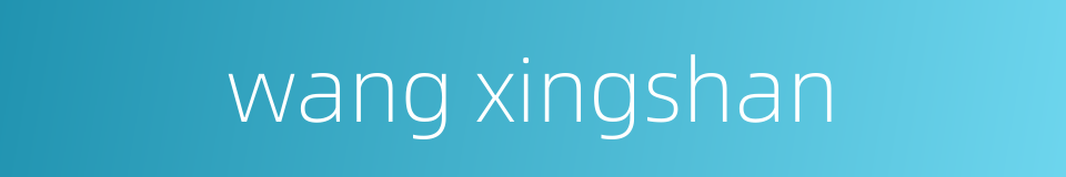 wang xingshan的同义词