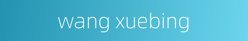 wang xuebing的同义词