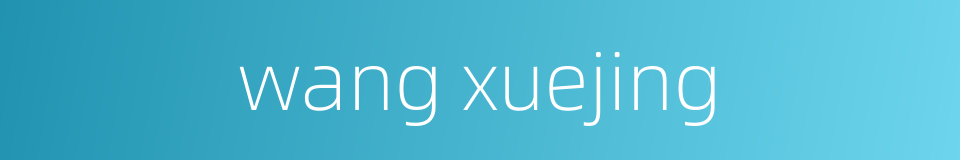 wang xuejing的同义词