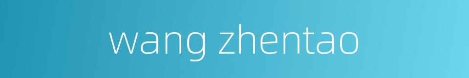 wang zhentao的同义词
