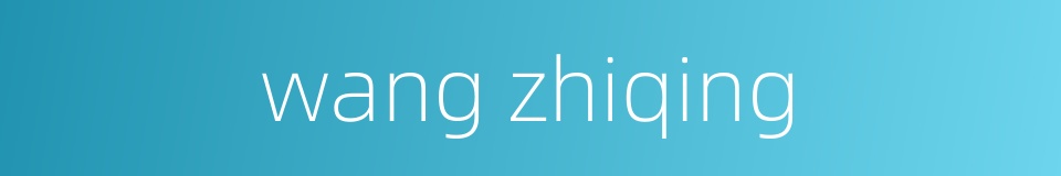 wang zhiqing的同义词