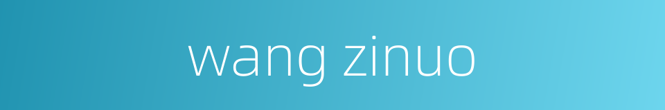wang zinuo的同义词