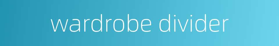 wardrobe divider的同义词