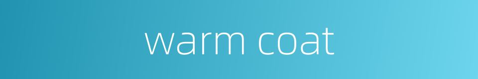 warm coat的同义词