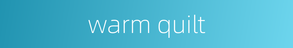 warm quilt的同义词