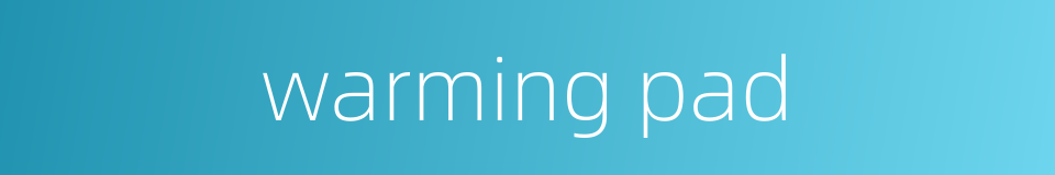 warming pad的同义词