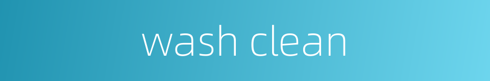 wash clean的同义词