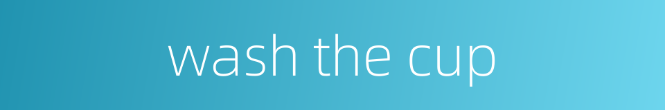 wash the cup的同义词