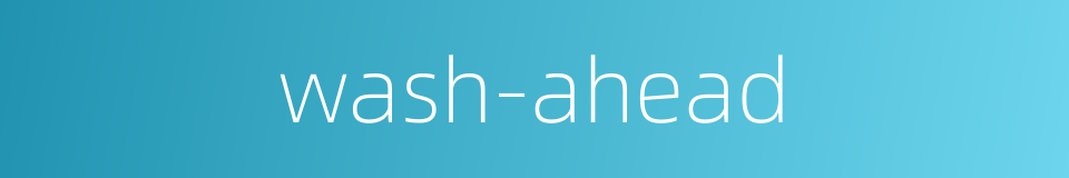 wash-ahead的同义词