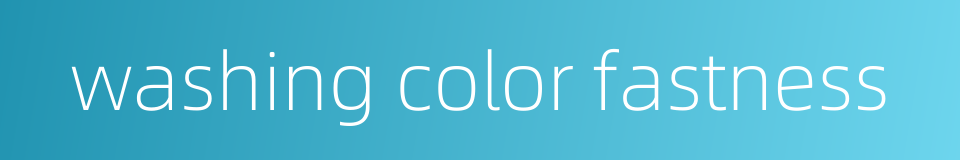 washing color fastness的同义词