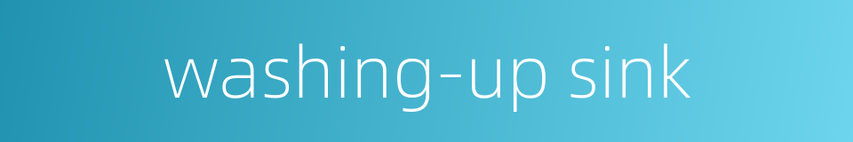 washing-up sink的同义词