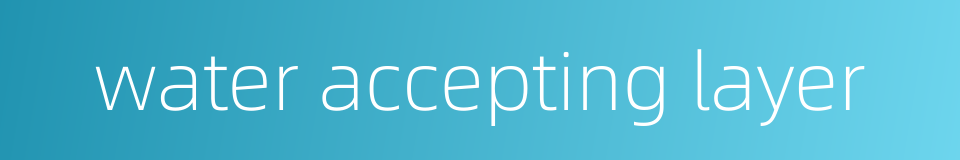 water accepting layer的同义词
