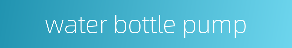 water bottle pump的同义词