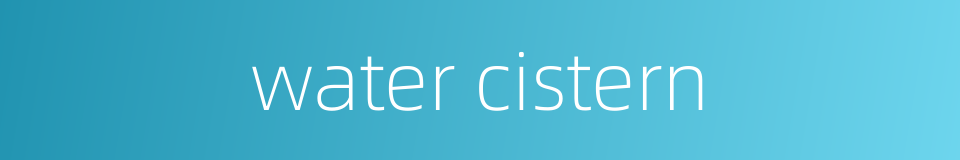 water cistern的同义词