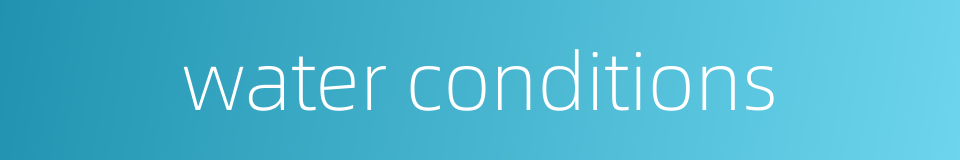 water conditions的同义词