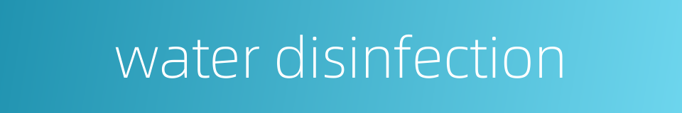 water disinfection的同义词