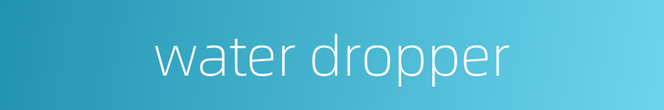 water dropper的同义词