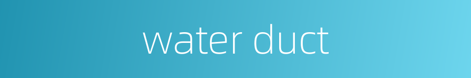 water duct的同义词