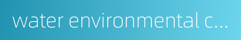 water environmental construction的同义词