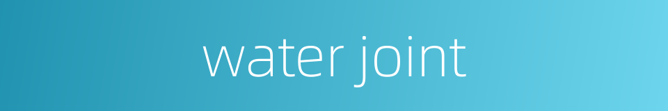 water joint的同义词