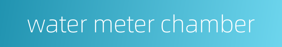 water meter chamber的同义词